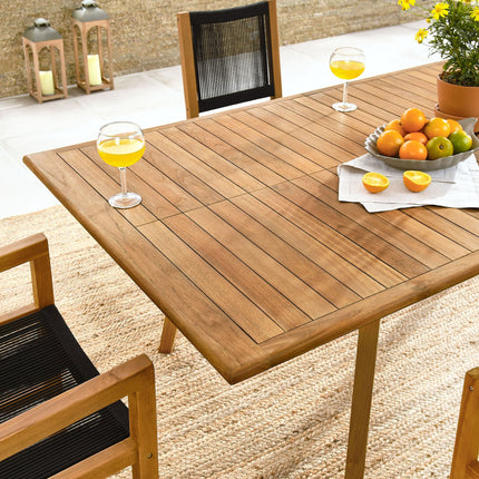 Modway EEI-6928 Vienna 7-Piece Outdoor Patio Teak and Rope Dining Set Modway