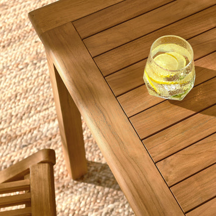 Modway EEI-6931 Vienna 5-Piece Outdoor Patio Teak Wood Dining Set with Folding Chairs Modway