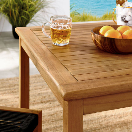 Modway EEI-6939 Vienna 3-Piece Outdoor Patio Teak and Rope Dining Set with Armless Chiars Modway