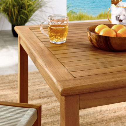 Modway EEI-6939 Vienna 3-Piece Outdoor Patio Teak and Rope Dining Set with Armless Chiars Modway