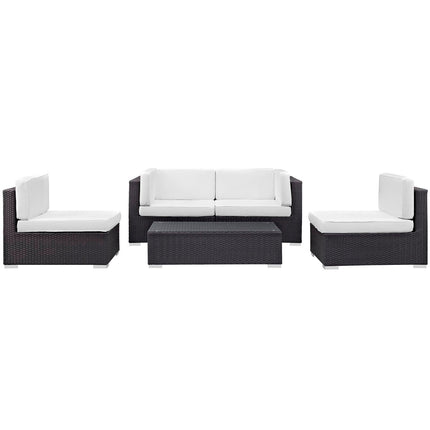 Modway EEI-694 Camfora 5 Piece Outdoor Patio Sectional Set Modway