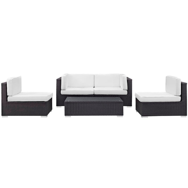 Modway EEI-694 Camfora 5 Piece Outdoor Patio Sectional Set Modway