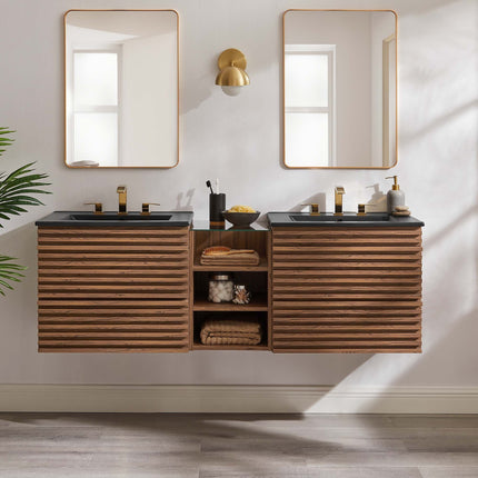 Modway EEI-6941 Render 62" Wall-Mount Double Sink Bathroom Vanity Modway