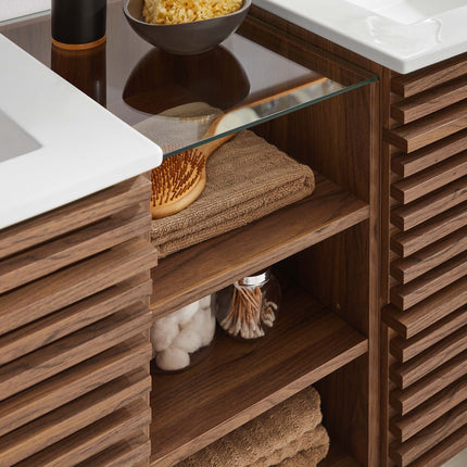 Modway EEI-6941 Render 62" Wall-Mount Double Sink Bathroom Vanity Modway