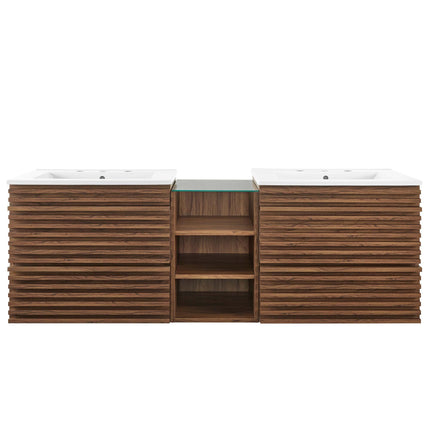 Modway EEI-6941 Render 62" Wall-Mount Double Sink Bathroom Vanity Modway