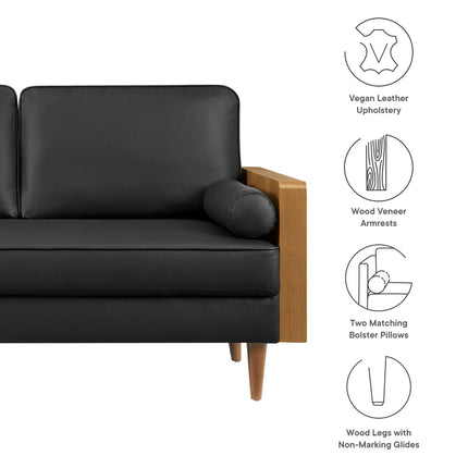 Modway EEI-6943 Kellan Vegan Leather Loveseat Modway