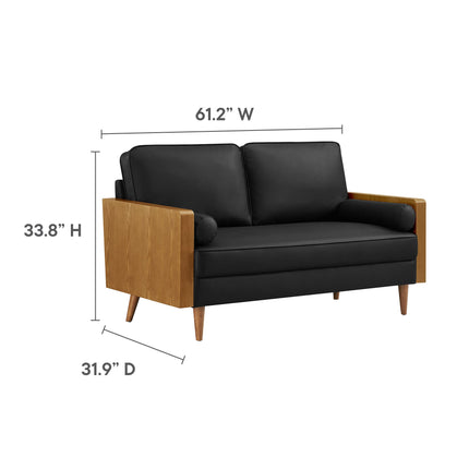Modway EEI-6943 Kellan Vegan Leather Loveseat Modway