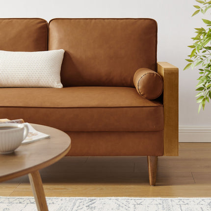 Modway EEI-6943 Kellan Vegan Leather Loveseat Modway