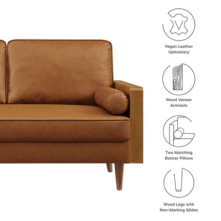 Modway EEI-6943 Kellan Vegan Leather Loveseat Modway