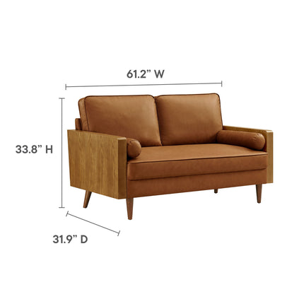 Modway EEI-6943 Kellan Vegan Leather Loveseat Modway