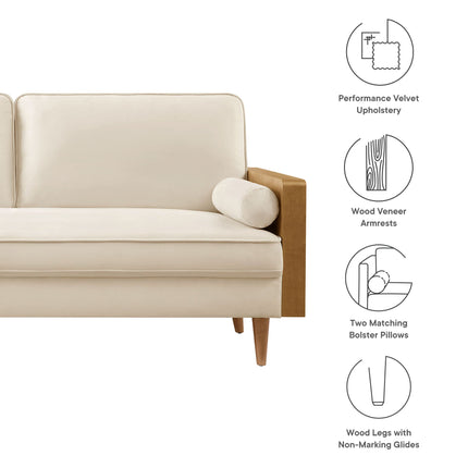 Modway EEI-6944 Kellan Performance Velvet Sofa Modway