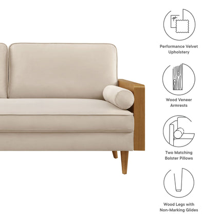 Modway EEI-6944 Kellan Performance Velvet Sofa Modway