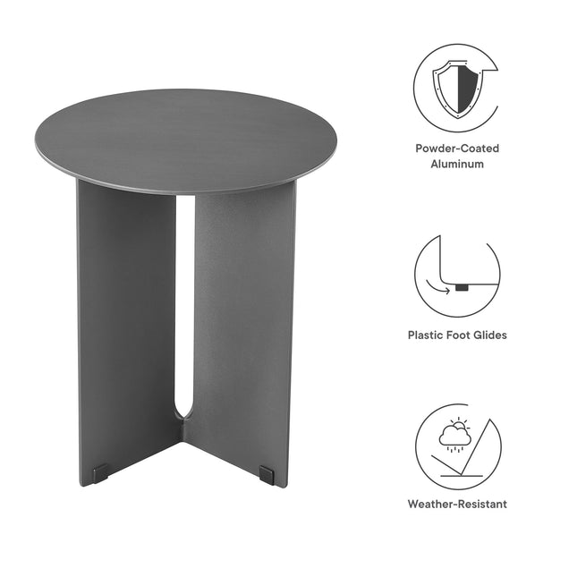Modway EEI-6946 Tecton Outdoor Patio Aluminum Side Table - Plaza Home Decor