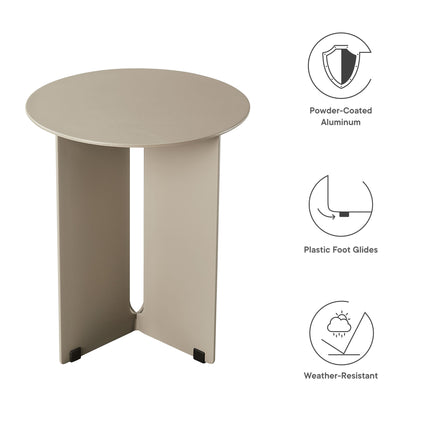 Modway EEI-6946 Tecton Outdoor Patio Aluminum Side Table - Plaza Home Decor