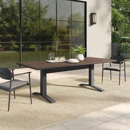 Modway EEI-6948 Gavelston 91" Outdoor Patio Aluminum Dining Table Modway