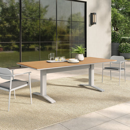 Modway EEI-6948 Gavelston 91" Outdoor Patio Aluminum Dining Table Modway