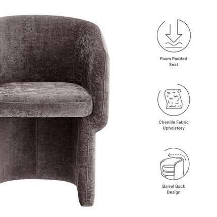 Modway EEI-6951 Verity Barrel Back Chenille Dining Armchair Modway