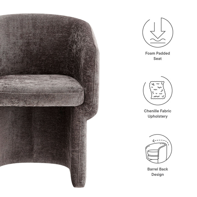 Modway EEI-6951 Verity Barrel Back Chenille Dining Armchair Modway