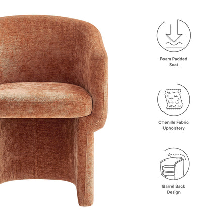 Modway EEI-6951 Verity Barrel Back Chenille Dining Armchair Modway
