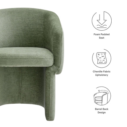 Modway EEI-6951 Verity Barrel Back Chenille Dining Armchair Modway
