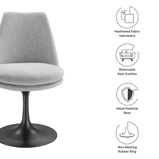 Modway EEI-6953 Lippa Swivel Dining Upholstered Side Chair Modway