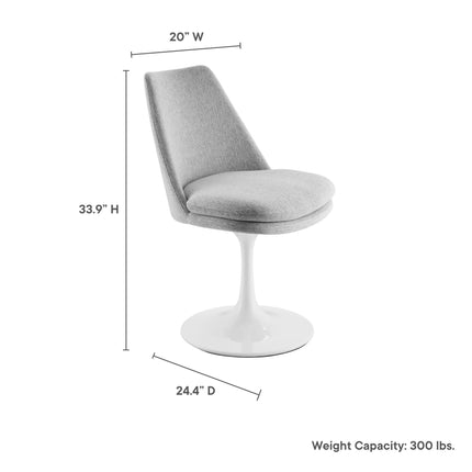 Modway EEI-6953 Lippa Swivel Dining Upholstered Side Chair Modway
