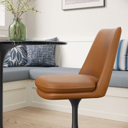 Modway EEI-6955 Lippa Swivel Dining Vegan Leather Side Chair Modway