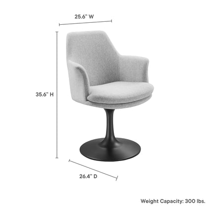 Modway EEI-6956 Lippa Swivel Dining Upholstered Armchair Modway