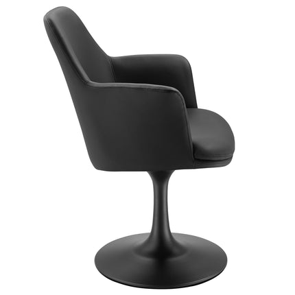 Modway EEI-6958 Lippa Swivel Dining Vegan Leather Armchair Modway