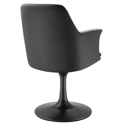 Modway EEI-6958 Lippa Swivel Dining Vegan Leather Armchair Modway