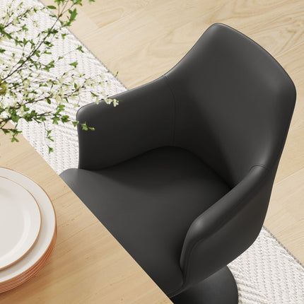 Modway EEI-6958 Lippa Swivel Dining Vegan Leather Armchair Modway