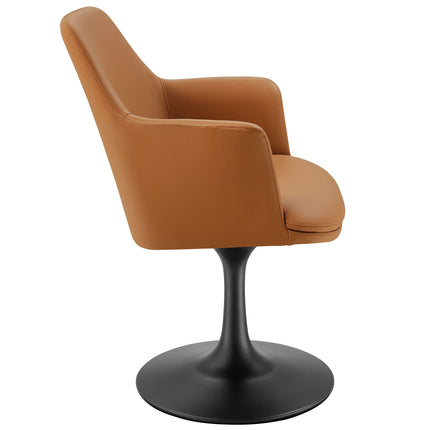 Modway EEI-6958 Lippa Swivel Dining Vegan Leather Armchair Modway