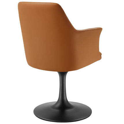 Modway EEI-6958 Lippa Swivel Dining Vegan Leather Armchair Modway