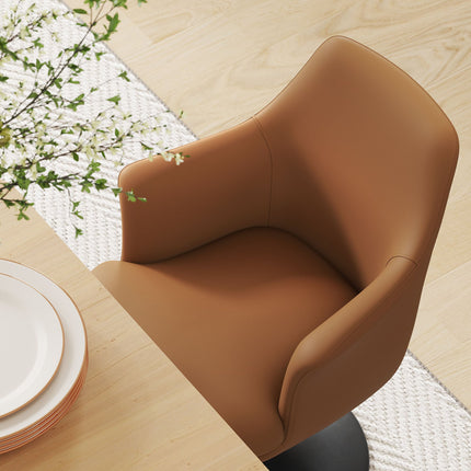 Modway EEI-6958 Lippa Swivel Dining Vegan Leather Armchair Modway