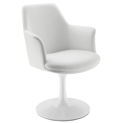 Modway EEI-6958 Lippa Swivel Dining Vegan Leather Armchair Modway