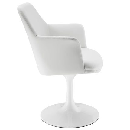 Modway EEI-6958 Lippa Swivel Dining Vegan Leather Armchair Modway
