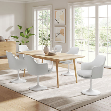 Modway EEI-6958 Lippa Swivel Dining Vegan Leather Armchair Modway