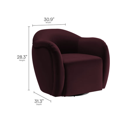 Modway EEI-6959 Compose Performance Velvet Swivel Armchair Modway