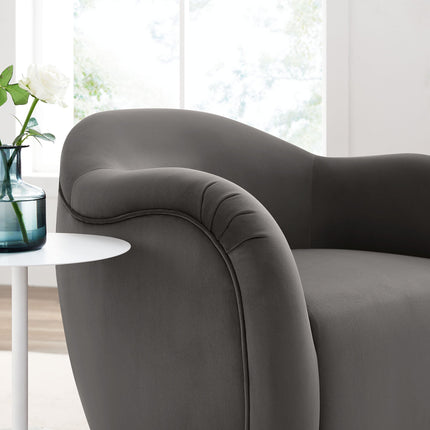 Modway EEI-6959 Compose Performance Velvet Swivel Armchair Modway