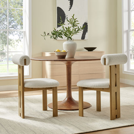 Modway EEI-6960 Torian Boucle Fabric Dining Chair Set of 2 - Plaza Home Decor
