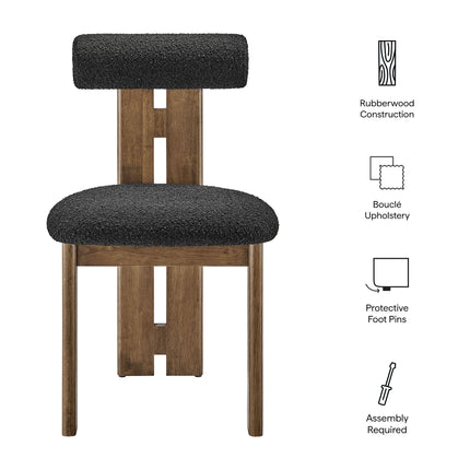 Modway EEI-6960 Torian Boucle Fabric Dining Chair Set of 2 - Plaza Home Decor