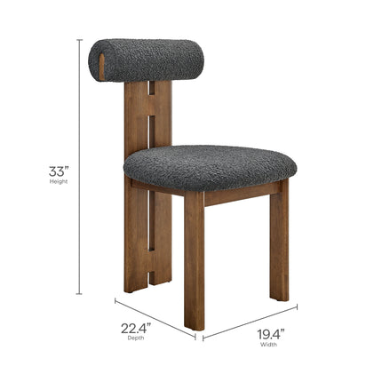 Modway EEI-6960 Torian Boucle Fabric Dining Chair Set of 2 - Plaza Home Decor