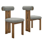 Walnut Light Gray / Boucle Fabric