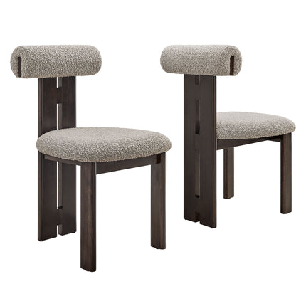 Modway EEI-6960 Torian Boucle Fabric Dining Chair Set of 2 - Plaza Home Decor