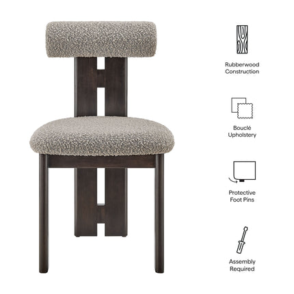 Modway EEI-6960 Torian Boucle Fabric Dining Chair Set of 2 - Plaza Home Decor