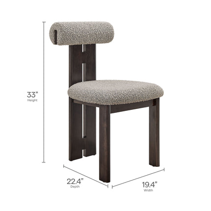 Modway EEI-6960 Torian Boucle Fabric Dining Chair Set of 2 - Plaza Home Decor