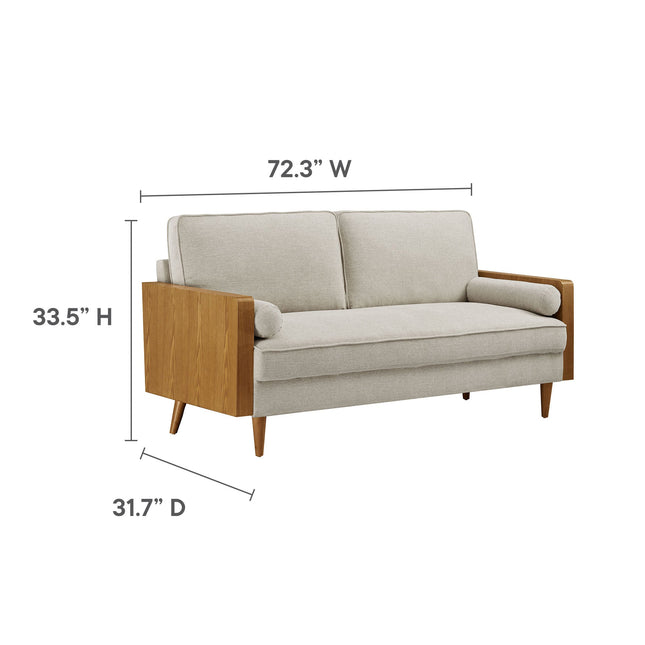 Modway EEI-6961 Kellan Heathered Fabric Upholstered Sofa Modway