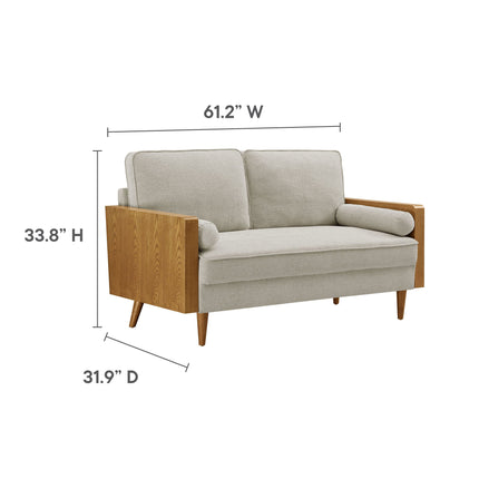 Modway EEI-6962 Kellan Heathered Weave Fabric Loveseat Modway