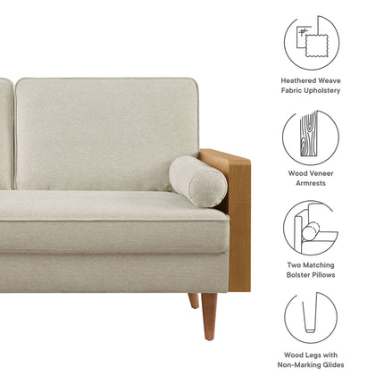 Modway EEI-6962 Kellan Heathered Weave Fabric Loveseat Modway