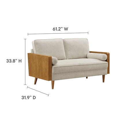Modway EEI-6962 Kellan Heathered Weave Fabric Loveseat Modway